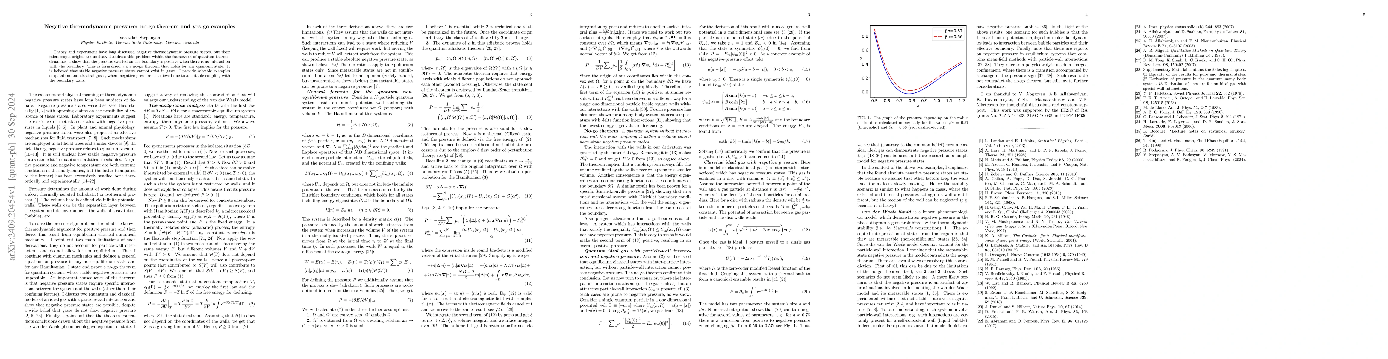 Thumbnail for Negative thermodynamic pressure: no-go theorem and yes-go examples
