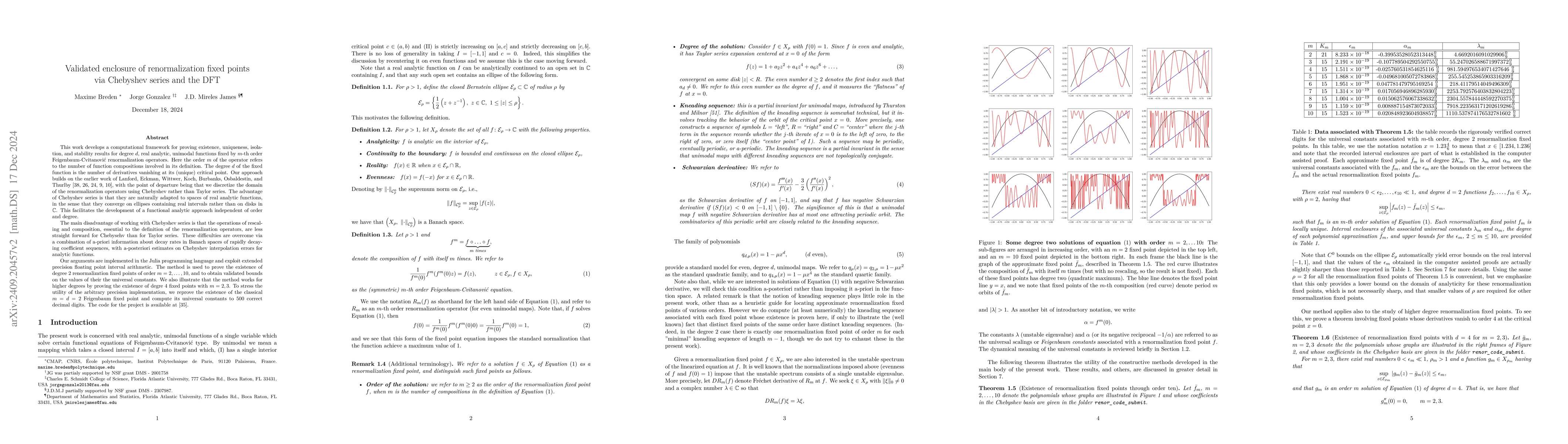 Thumbnail for Validated enclosure of renormalization fixed points via Chebyshev series
  and the DFT