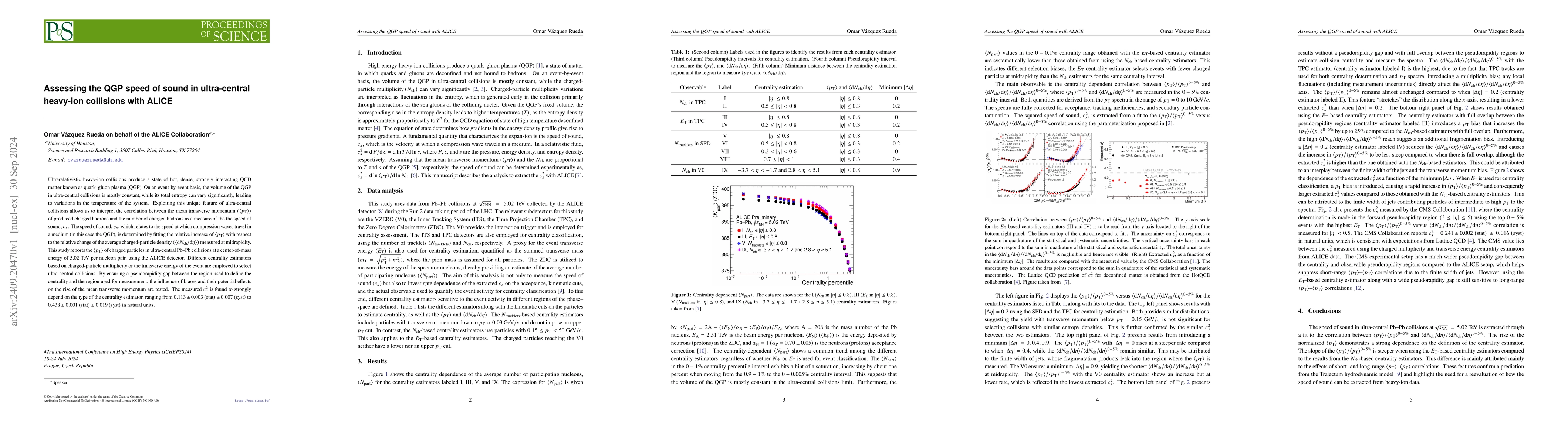 Thumbnail for Assessing the QGP speed of sound in ultra-central heavy-ion collisions
  with ALICE