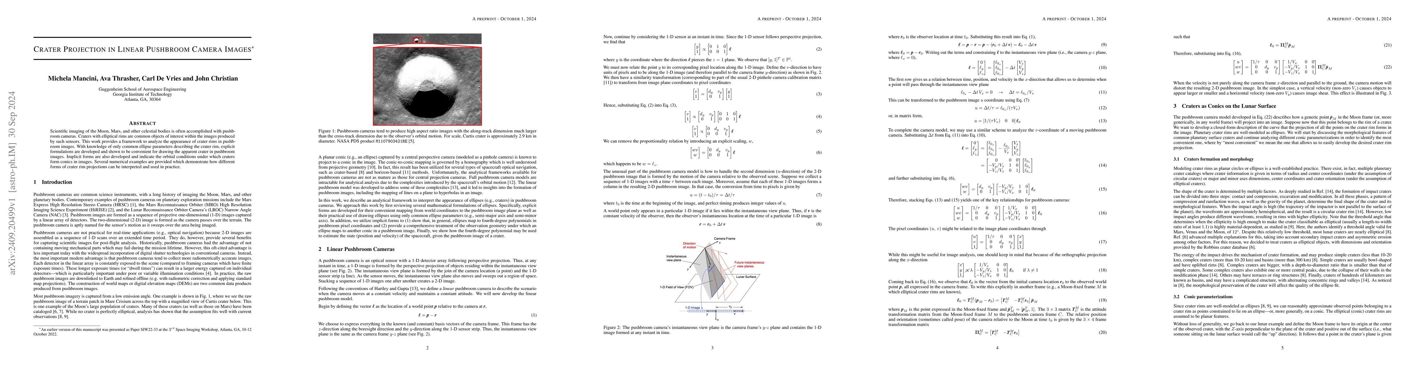 Thumbnail for Crater Projection in Linear Pushbroom Camera Images