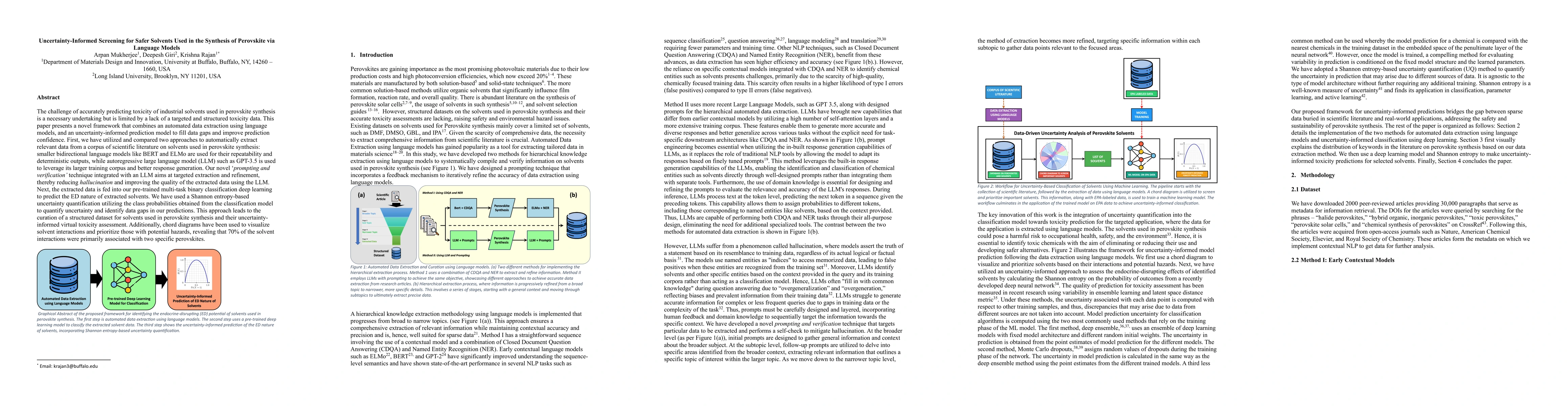 Thumbnail for Uncertainty-Informed Screening for Safer Solvents Used in the Synthesis
  of Perovskite via Language Models