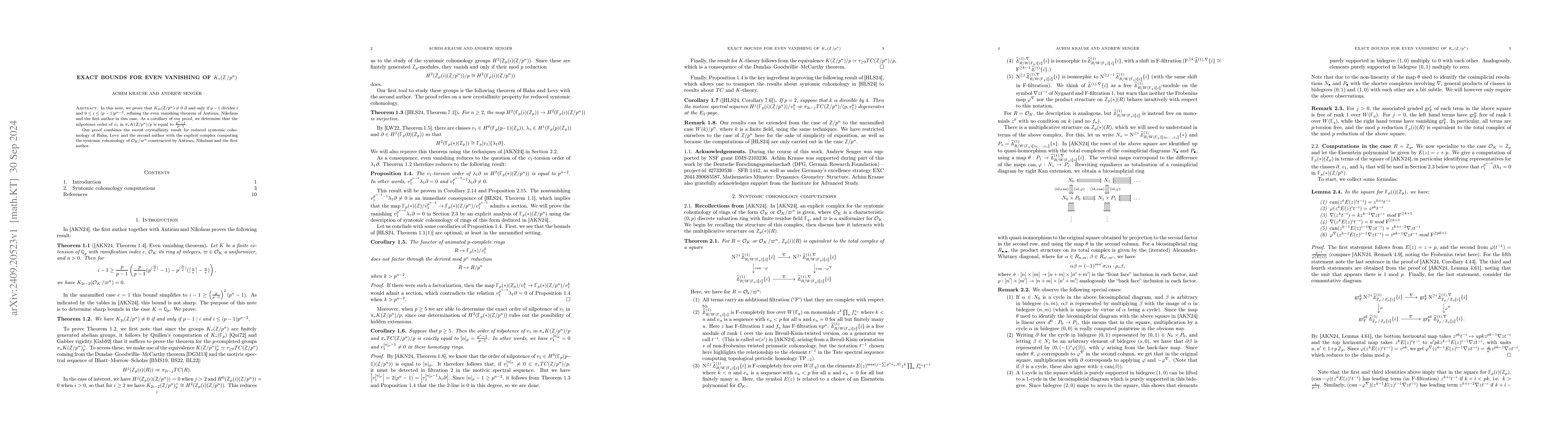 Thumbnail for Exact bounds for even vanishing of $K_* (\mathbb{Z}/p^n)$