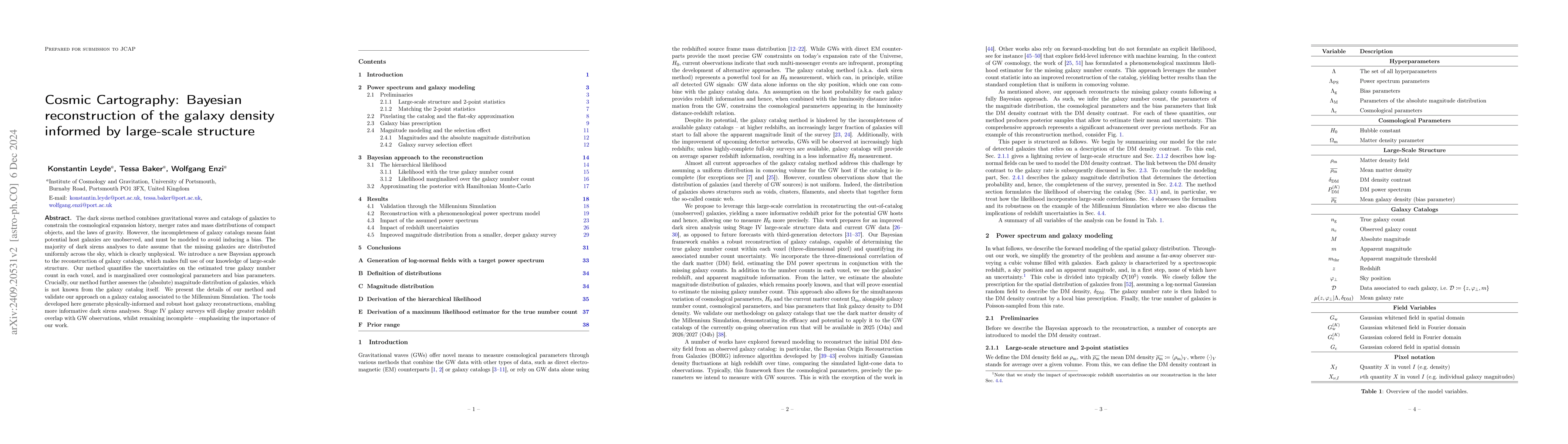 Thumbnail for Cosmic Cartography: Bayesian reconstruction of the galaxy density
  informed by large-scale structure