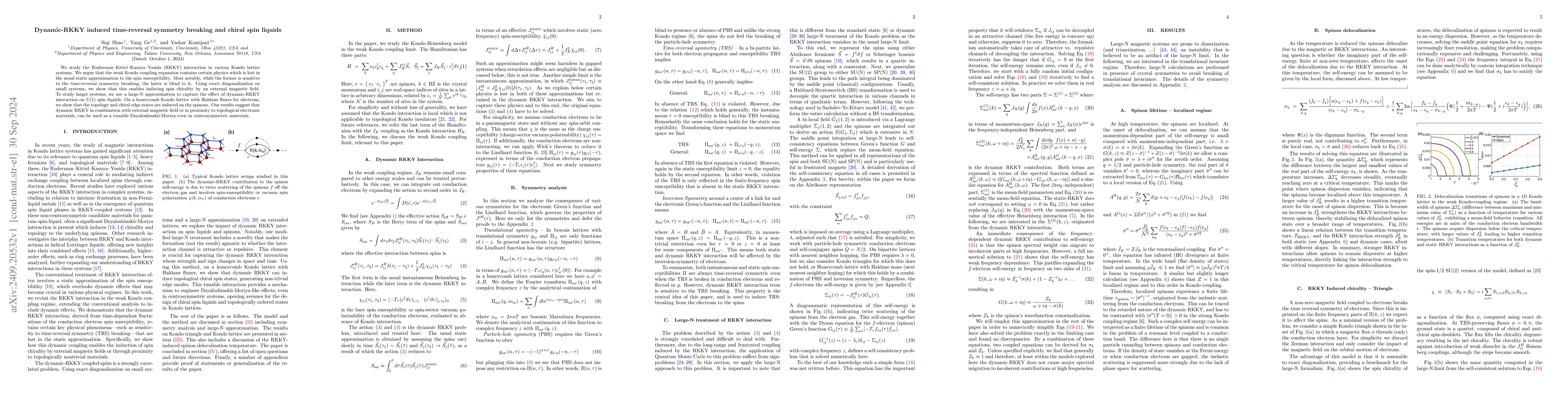 Thumbnail for Dynamic-RKKY induced time-reversal symmetry breaking and chiral spin
  liquids