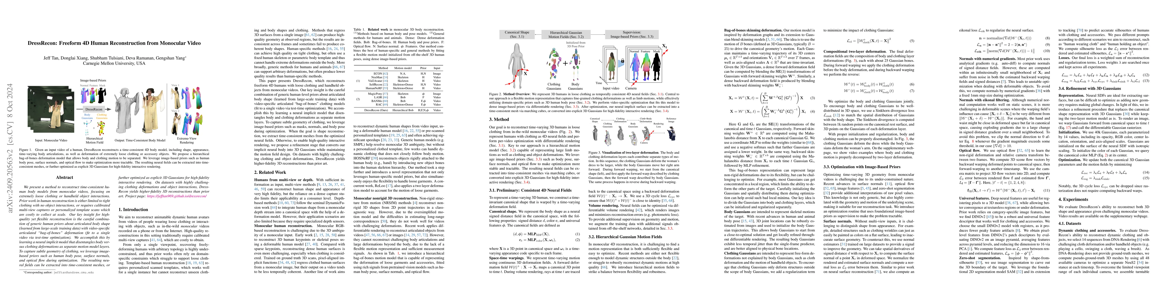 Thumbnail for DressRecon: Freeform 4D Human Reconstruction from Monocular Video