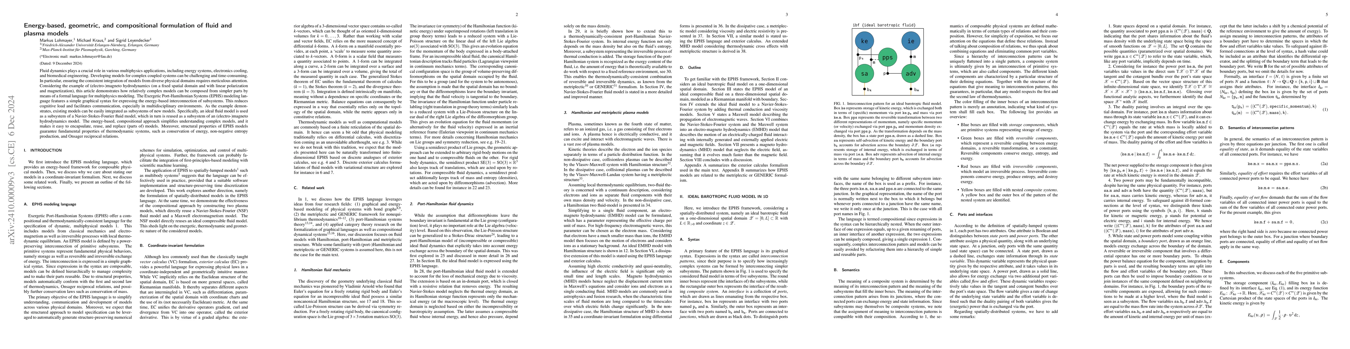Thumbnail for Energy-based, geometric, and compositional formulation of fluid and
  plasma models
