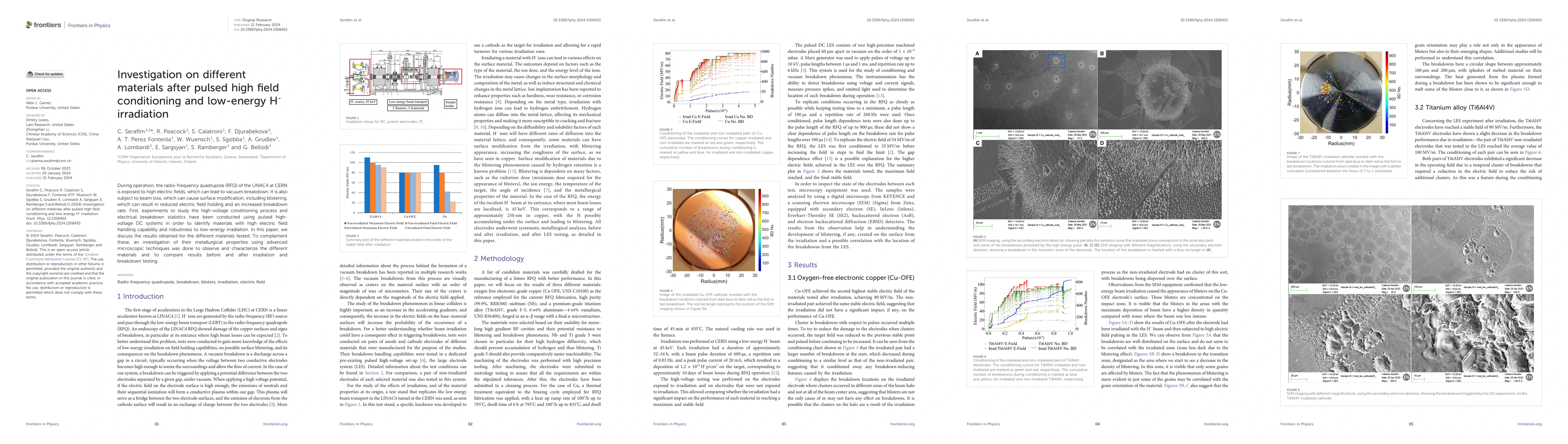 Thumbnail for Investigation on different materials after pulsed high field
  conditioning and low-energy H- irradiation