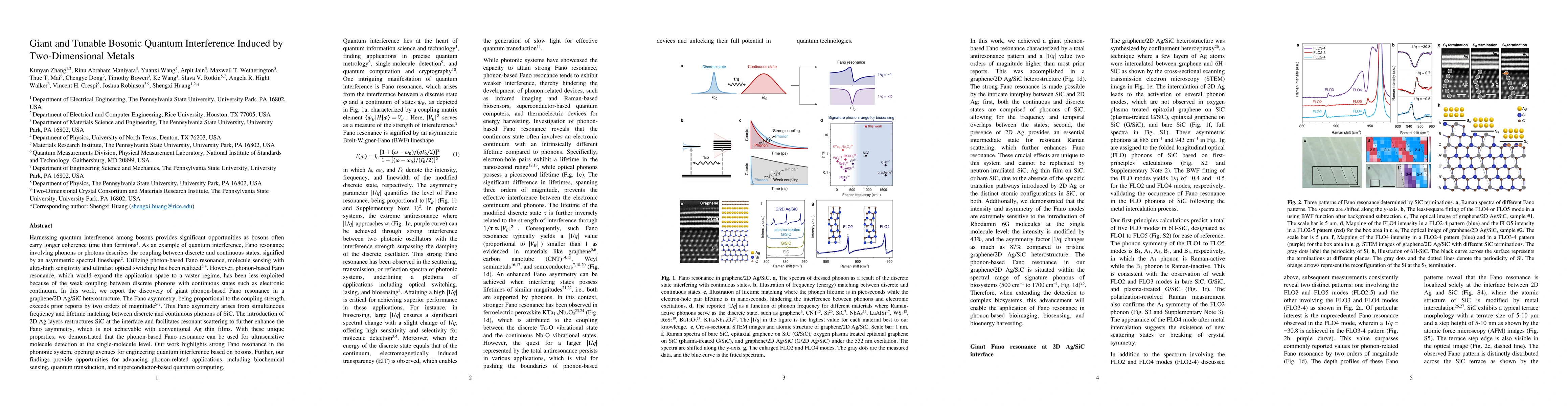 Thumbnail for Giant and Tunable Bosonic Quantum Interference Induced by
  Two-Dimensional Metals