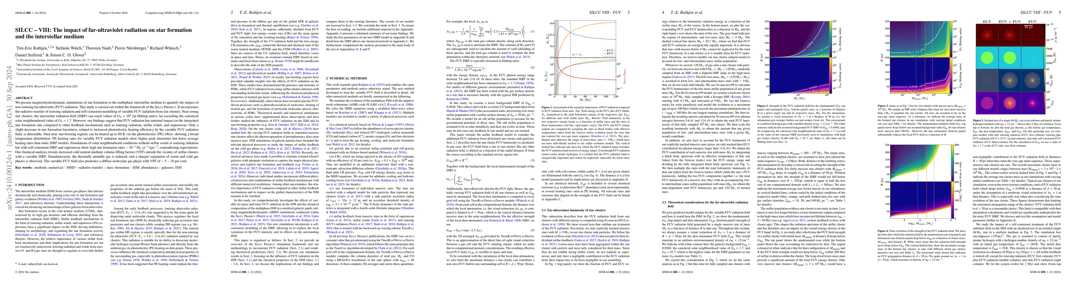 Thumbnail for SILCC -- VIII: The impact of far-ultraviolet radiation on star formation
  and the interstellar medium