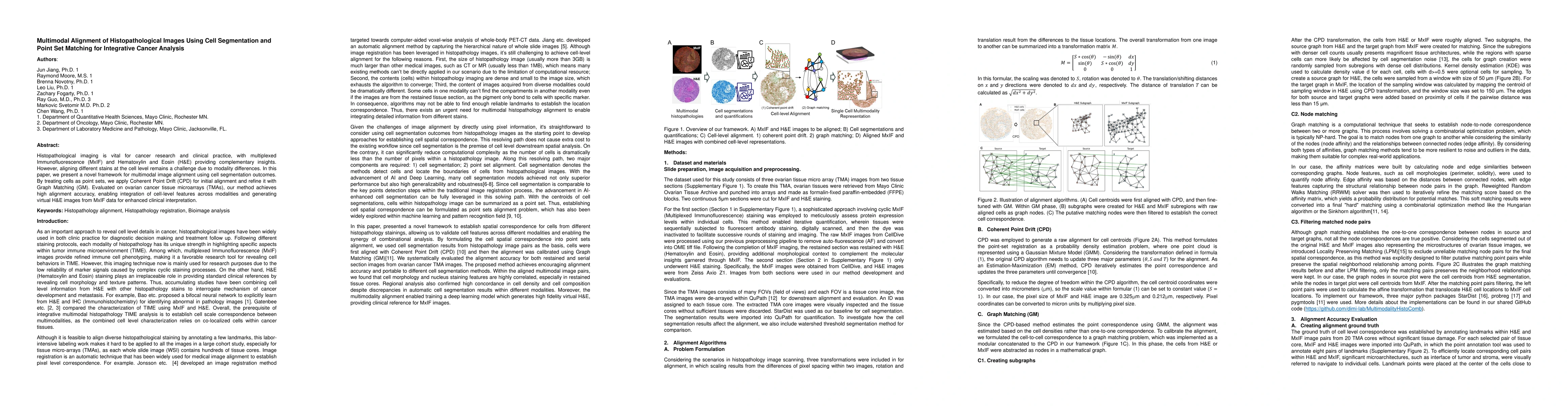 Thumbnail for Multimodal Alignment of Histopathological Images Using Cell Segmentation
  and Point Set Matching for Integrative Cancer Analysis