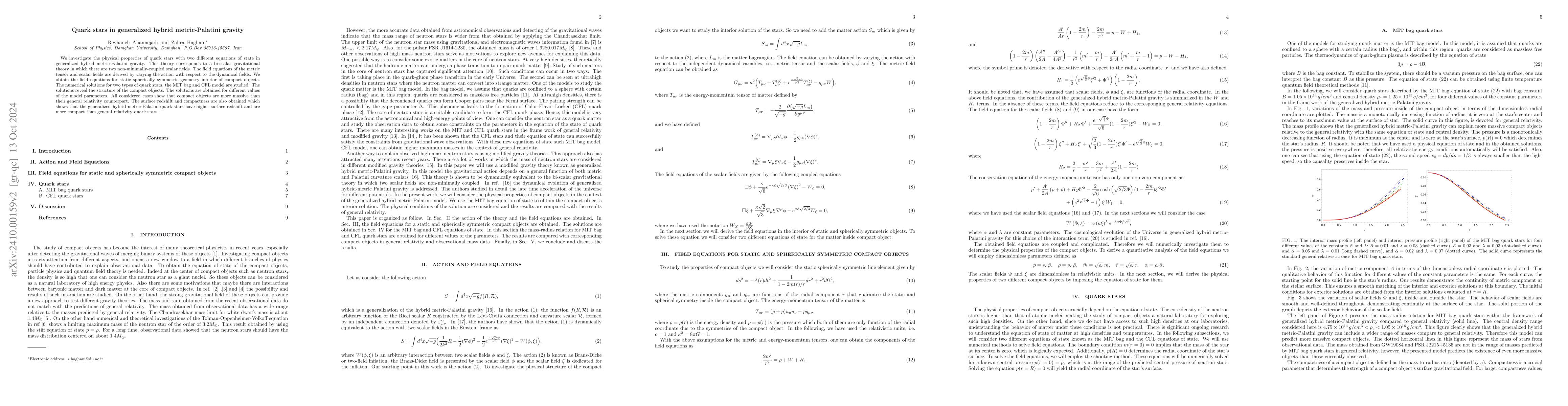 Thumbnail for Quark stars in generalized hybrid metric-Palatini gravity