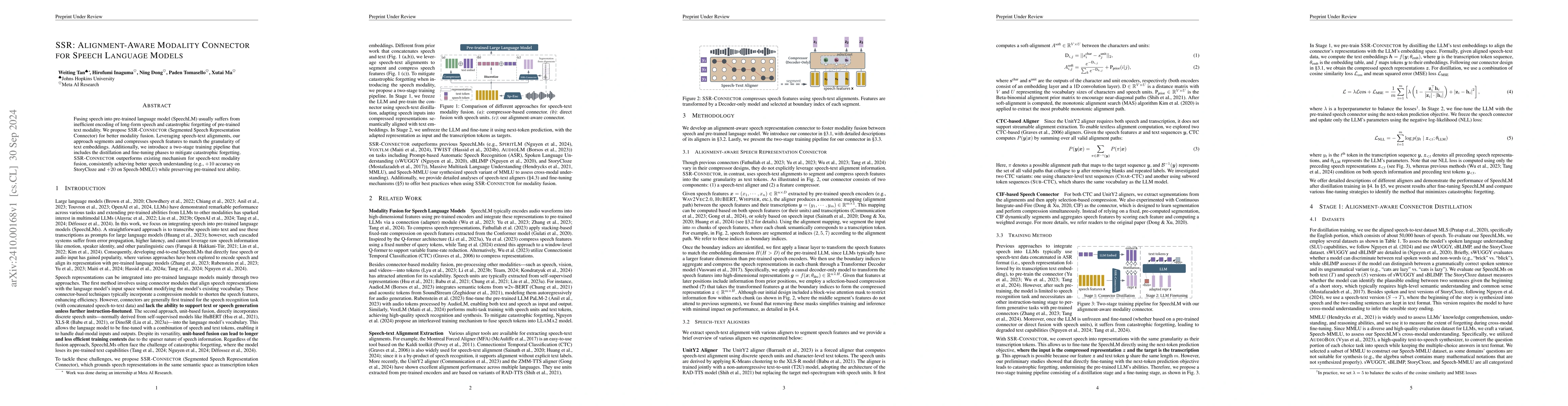 Thumbnail for SSR: Alignment-Aware Modality Connector for Speech Language Models