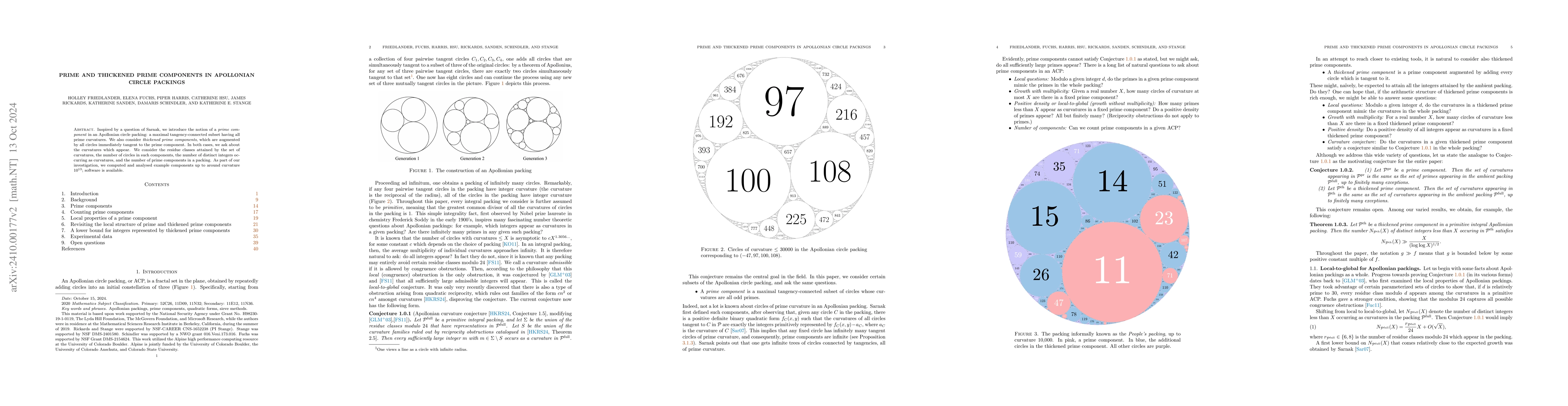 Thumbnail for Prime and thickened prime components in Apollonian circle packings