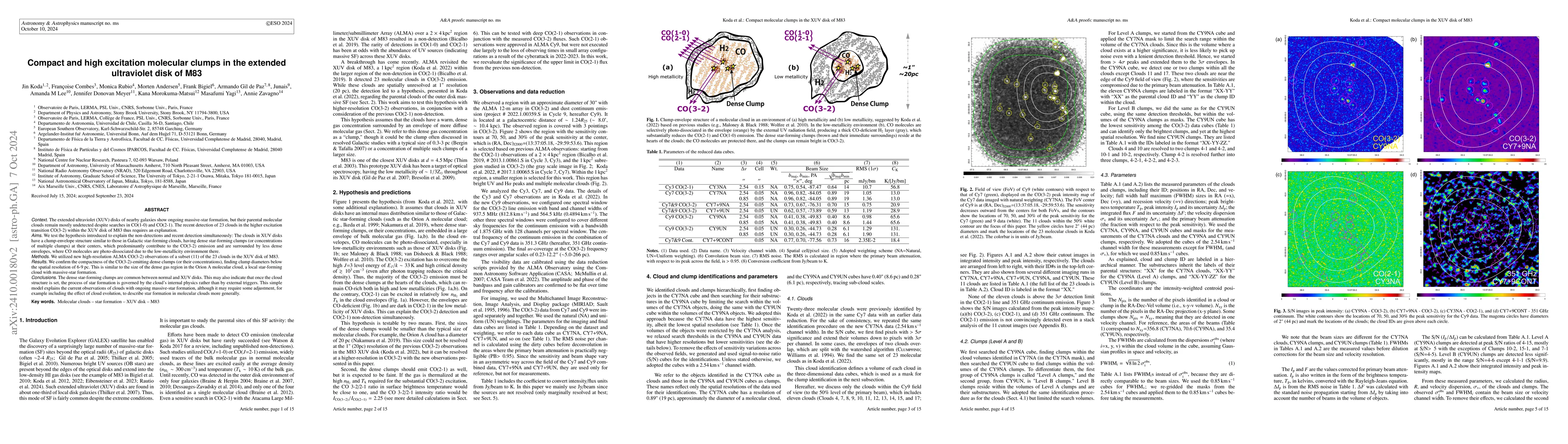 Thumbnail for Compact and High Excitation Molecular Clumps in the Extended Ultraviolet
  Disk of M83