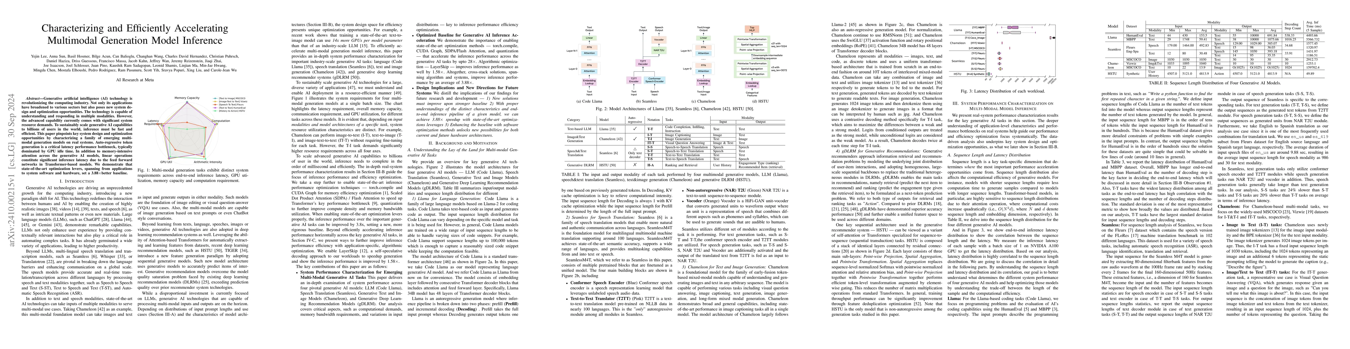 Thumbnail for Characterizing and Efficiently Accelerating Multimodal Generation Model
  Inference