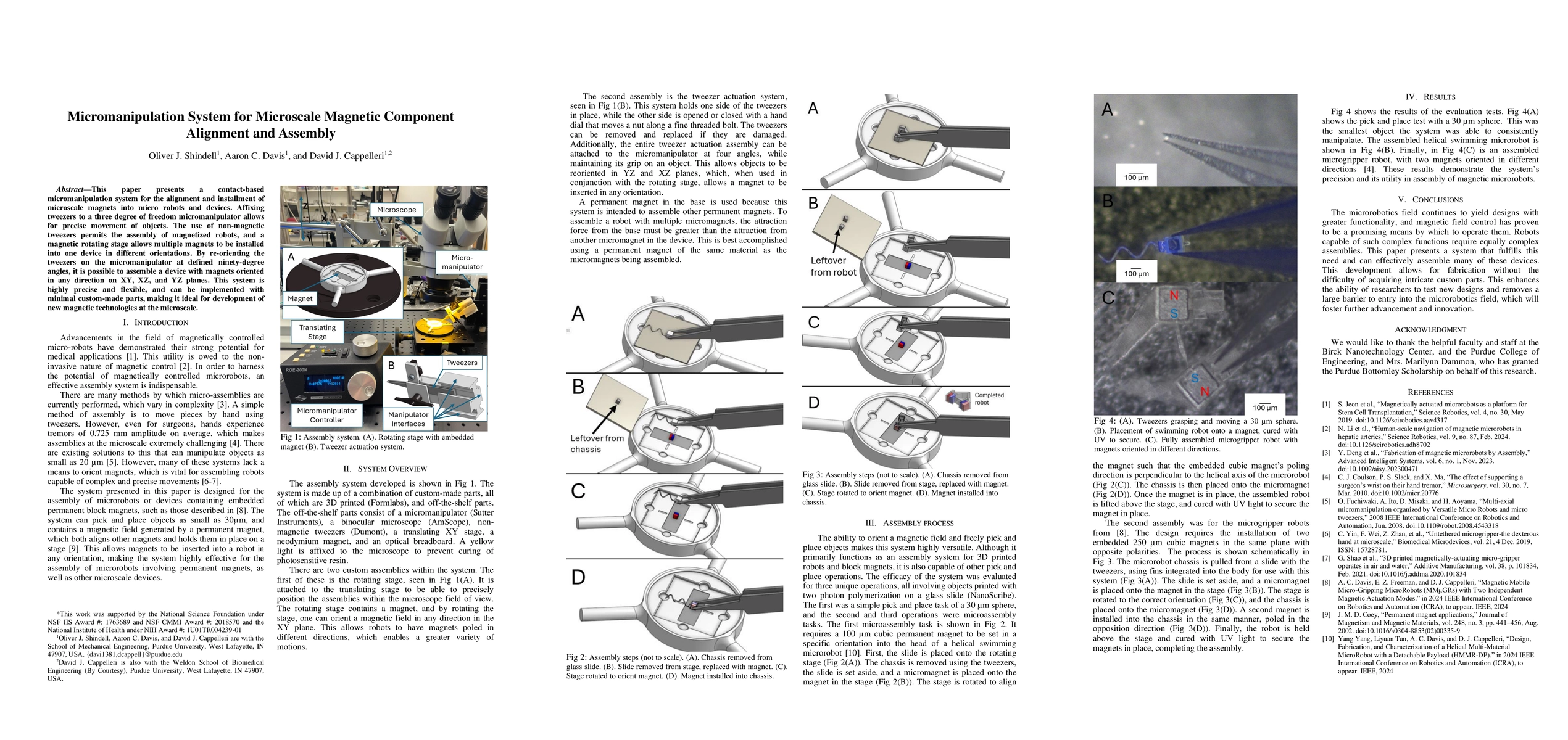Thumbnail for Micromanipulation System for Microscale Magnetic Component Alignment and
  Assembly