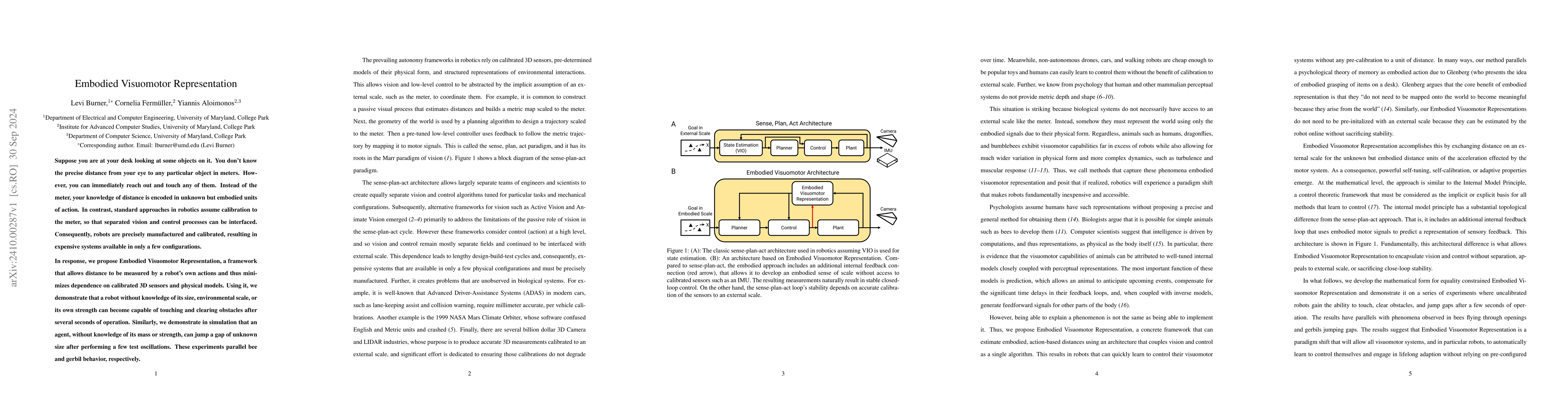 Thumbnail for Embodied Visuomotor Representation