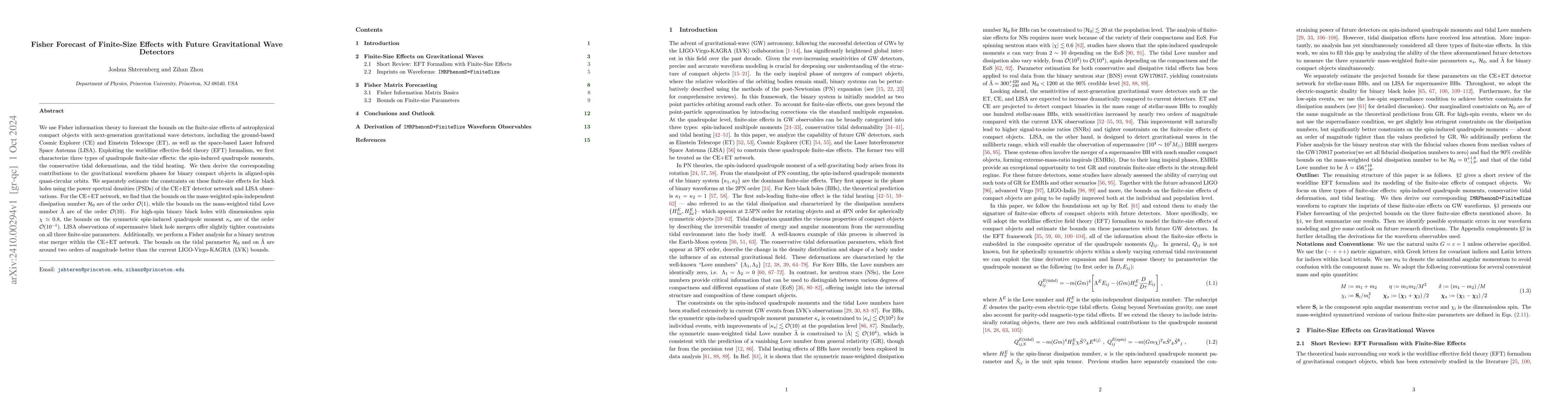 Thumbnail for Fisher Forecast of Finite-Size Effects with Future Gravitational Wave
  Detectors