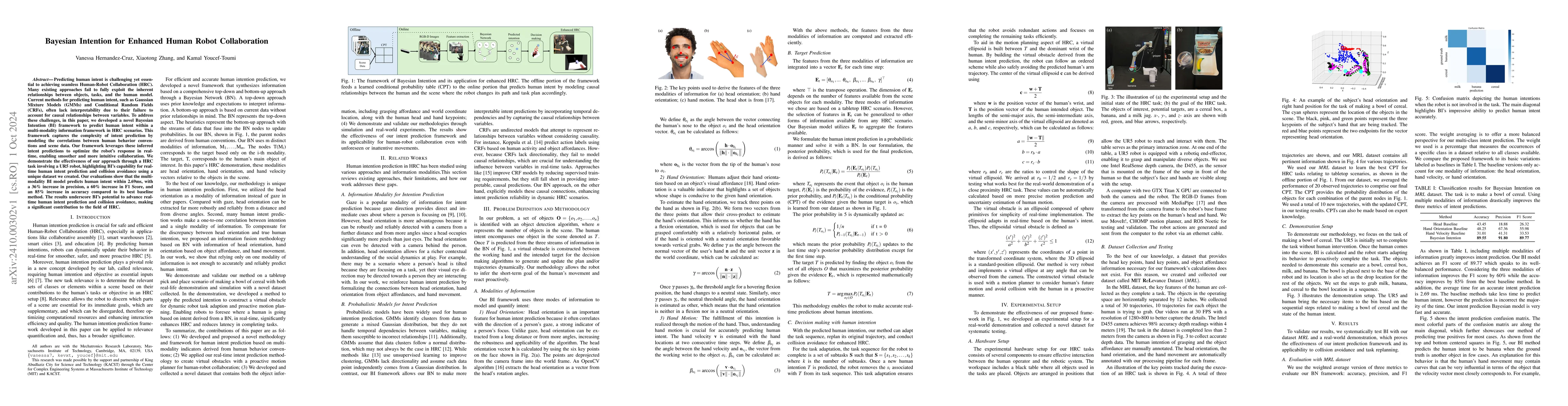Thumbnail for Bayesian Intention for Enhanced Human Robot Collaboration