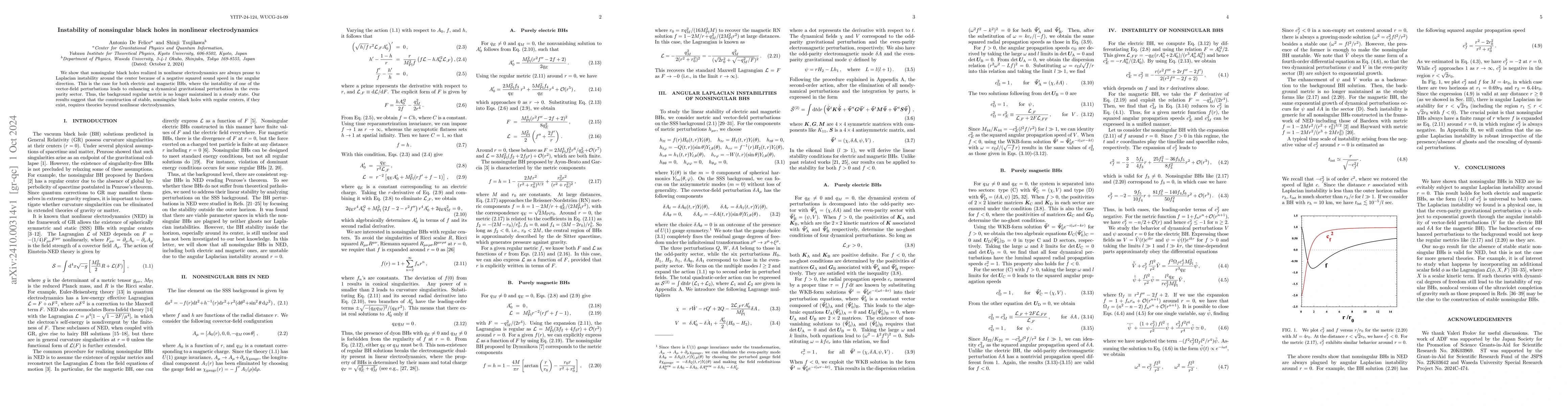 Thumbnail for Instability of nonsingular black holes in nonlinear electrodynamics