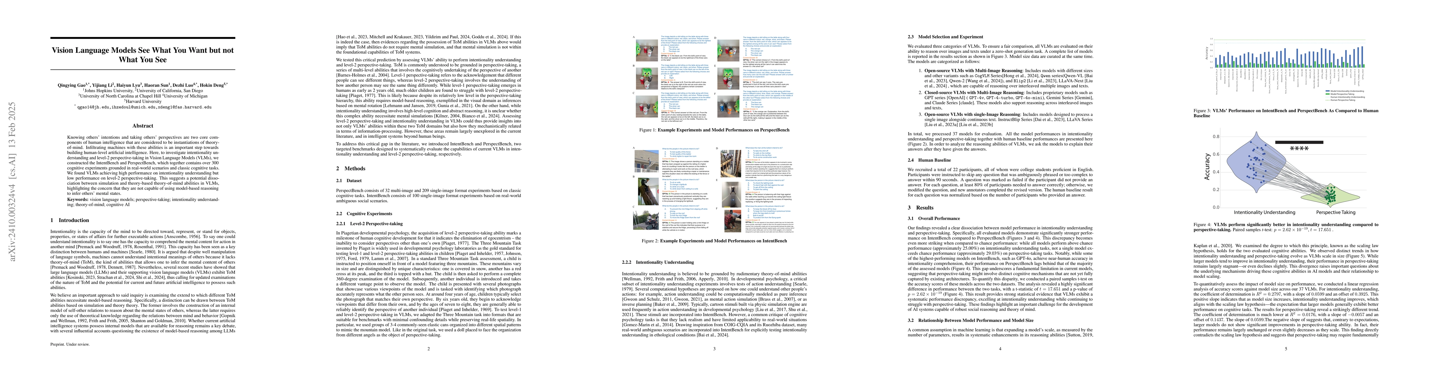 Thumbnail for Vision Language Models See What You Want but not What You See