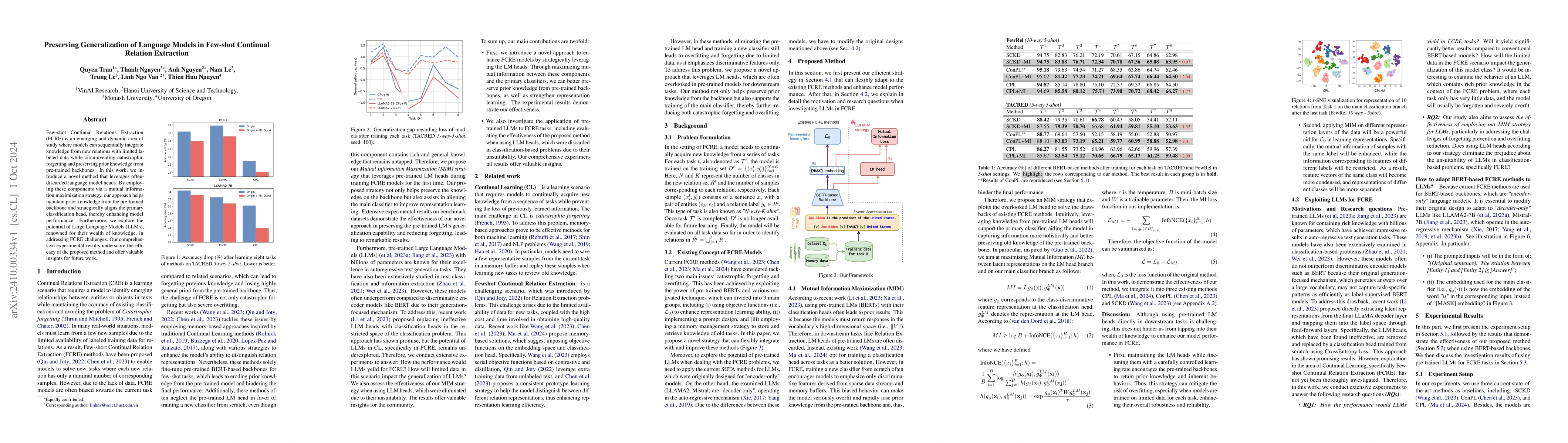 Thumbnail for Preserving Generalization of Language models in Few-shot Continual
  Relation Extraction
