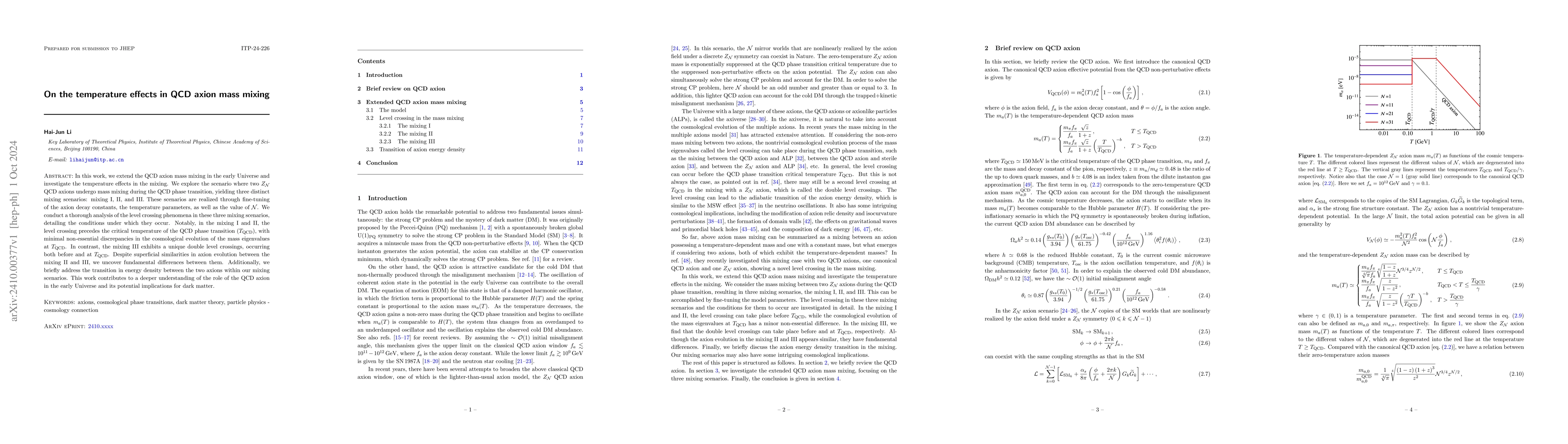 Thumbnail for On the temperature effects in QCD axion mass mixing