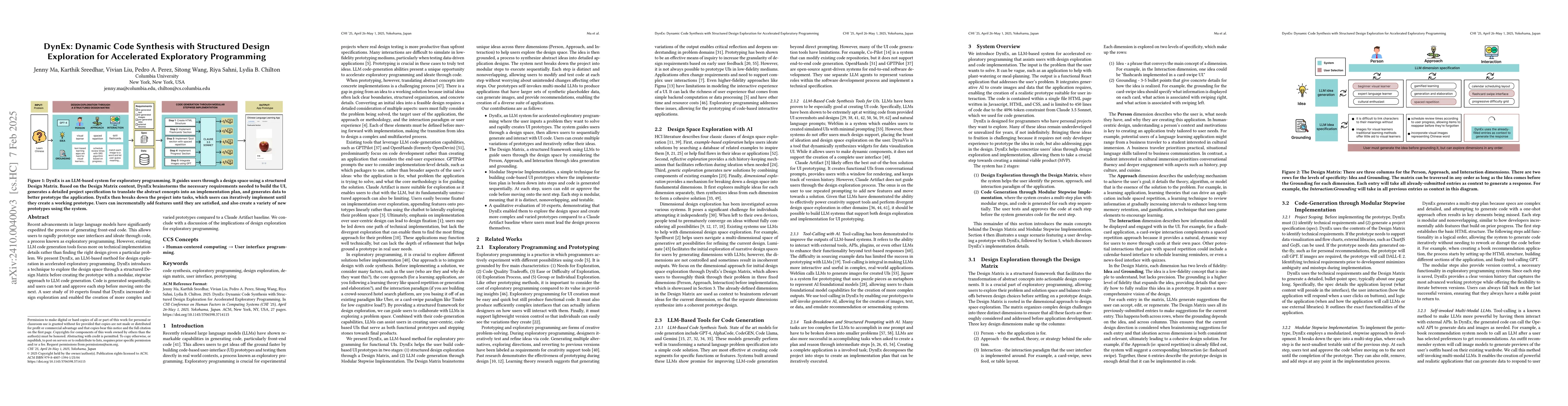 Thumbnail for DynEx: Dynamic Code Synthesis with Structured Design Exploration for
  Accelerated Exploratory Programming