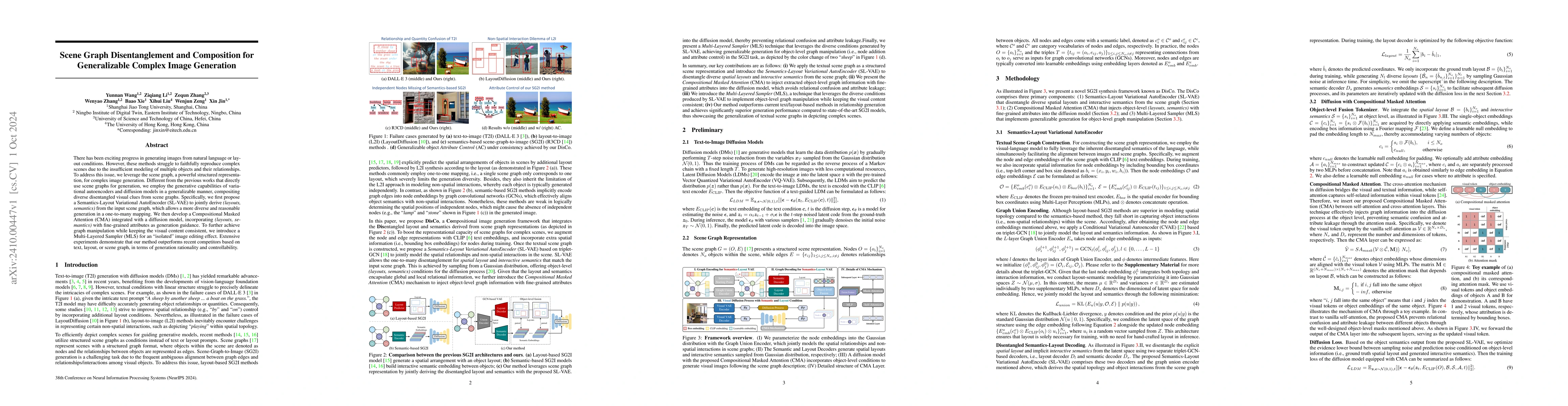 Thumbnail for Scene Graph Disentanglement and Composition for Generalizable Complex
  Image Generation