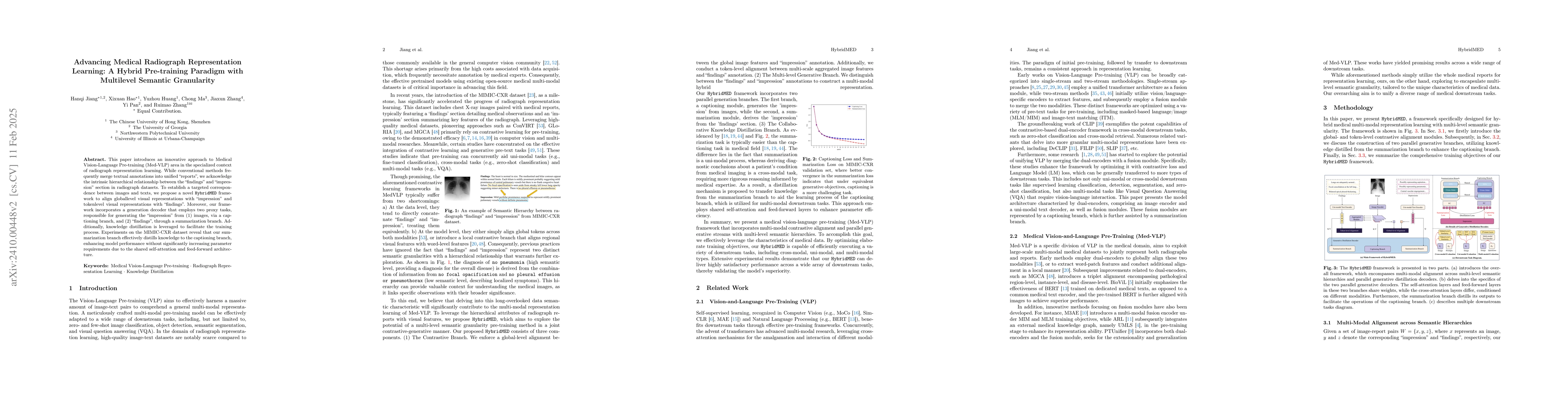 Thumbnail for Advancing Medical Radiograph Representation Learning: A Hybrid
  Pre-training Paradigm with Multilevel Semantic Granularity