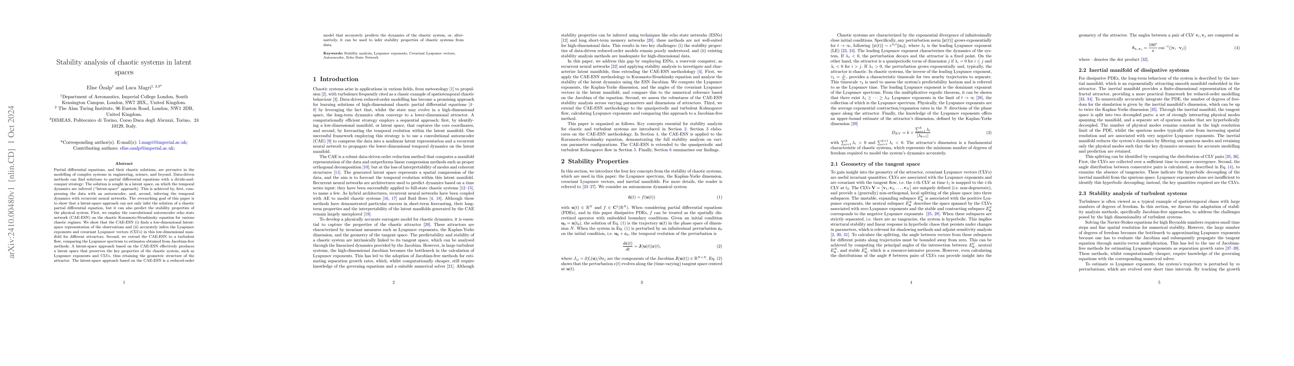 Thumbnail for Stability analysis of chaotic systems in latent spaces