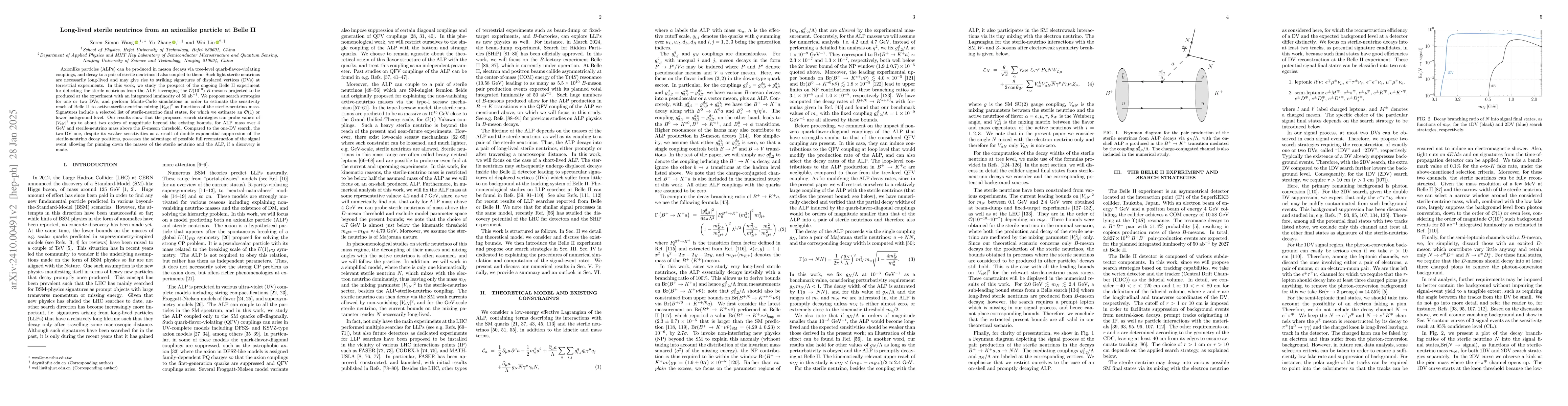 Thumbnail for Long-lived sterile neutrinos from an axionlike particle at Belle II