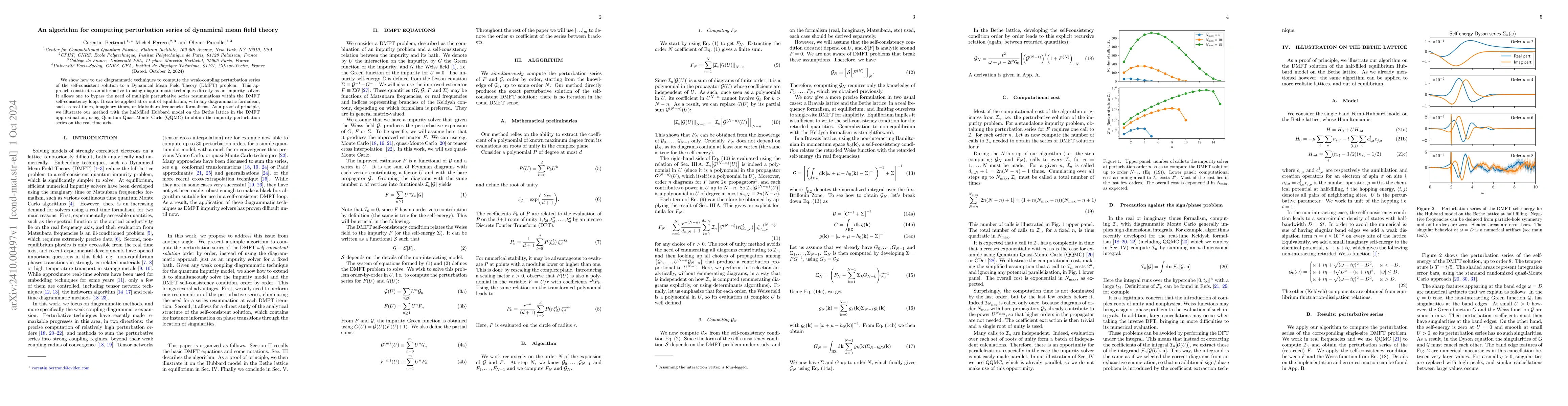 Thumbnail for An algorithm for computing perturbation series of dynamical mean field
  theory