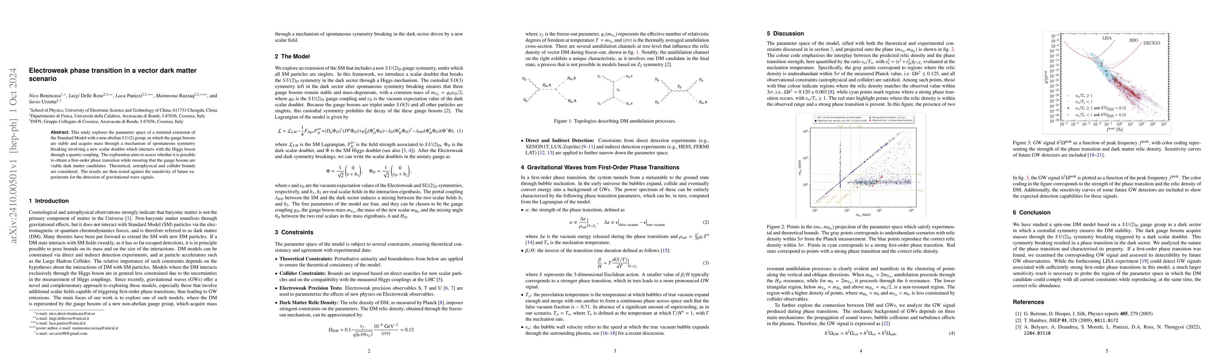 Thumbnail for Electroweak phase transition in a vector dark matter scenario