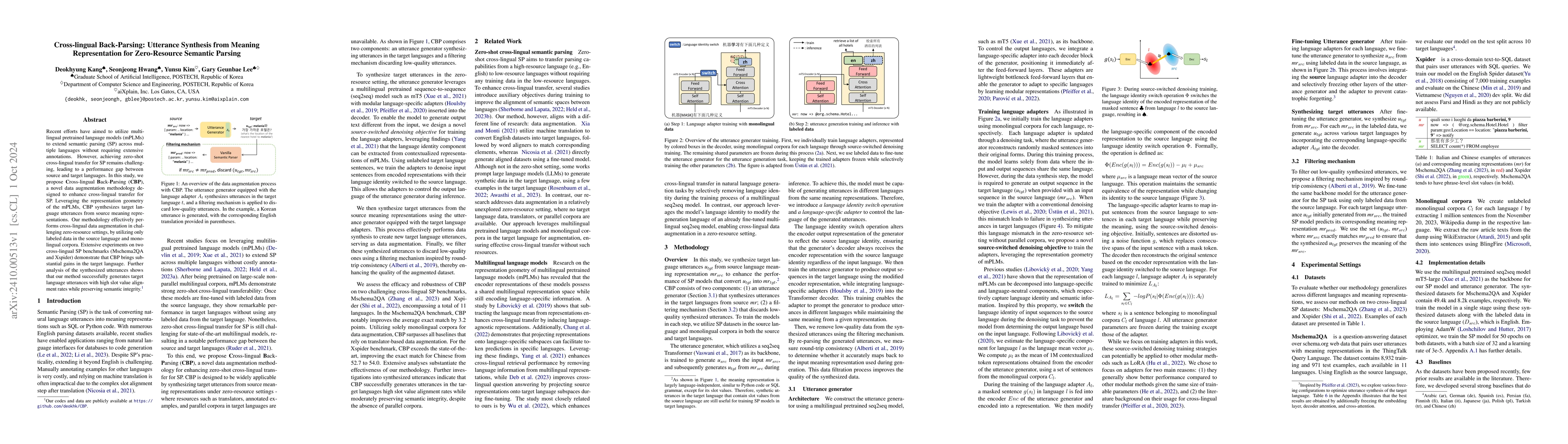 Thumbnail for Cross-lingual Back-Parsing: Utterance Synthesis from Meaning
  Representation for Zero-Resource Semantic Parsing
