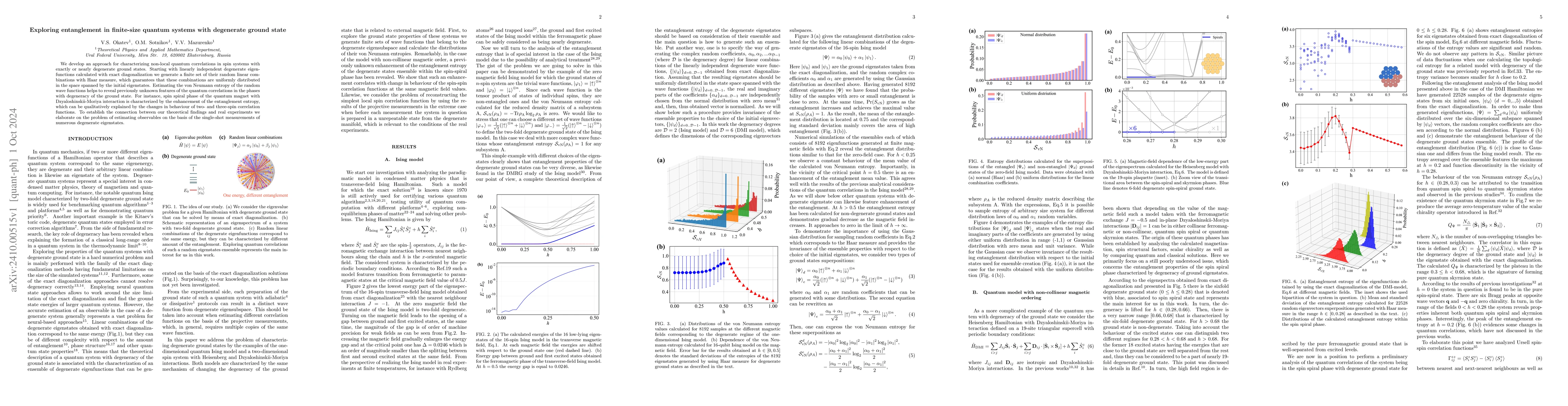 Thumbnail for Exploring entanglement in finite-size quantum systems with degenerate
  ground state