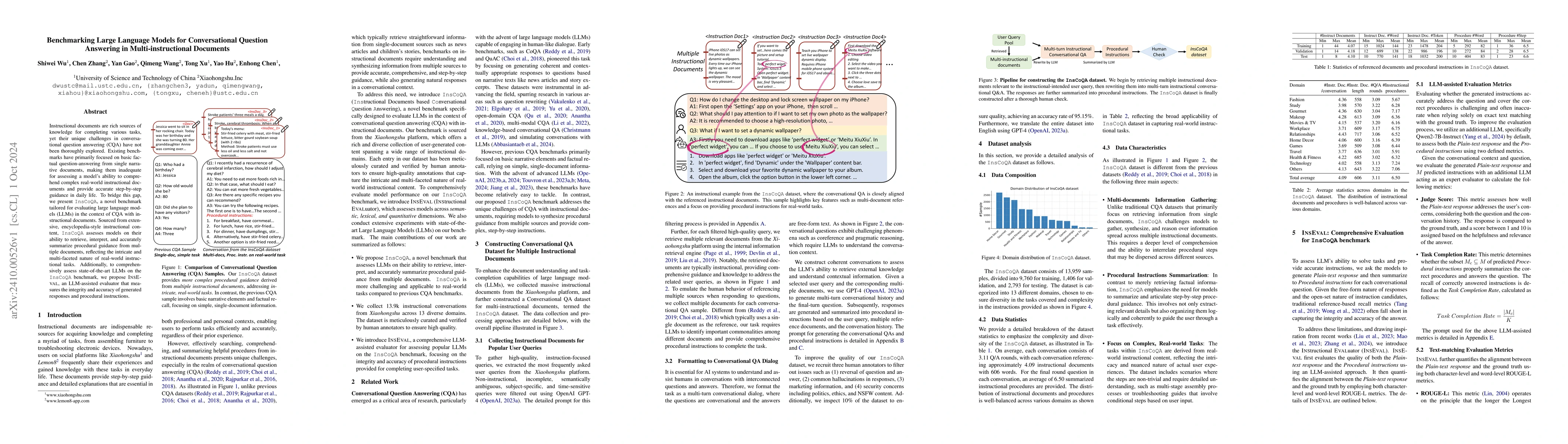Thumbnail for Benchmarking Large Language Models for Conversational Question Answering
  in Multi-instructional Documents