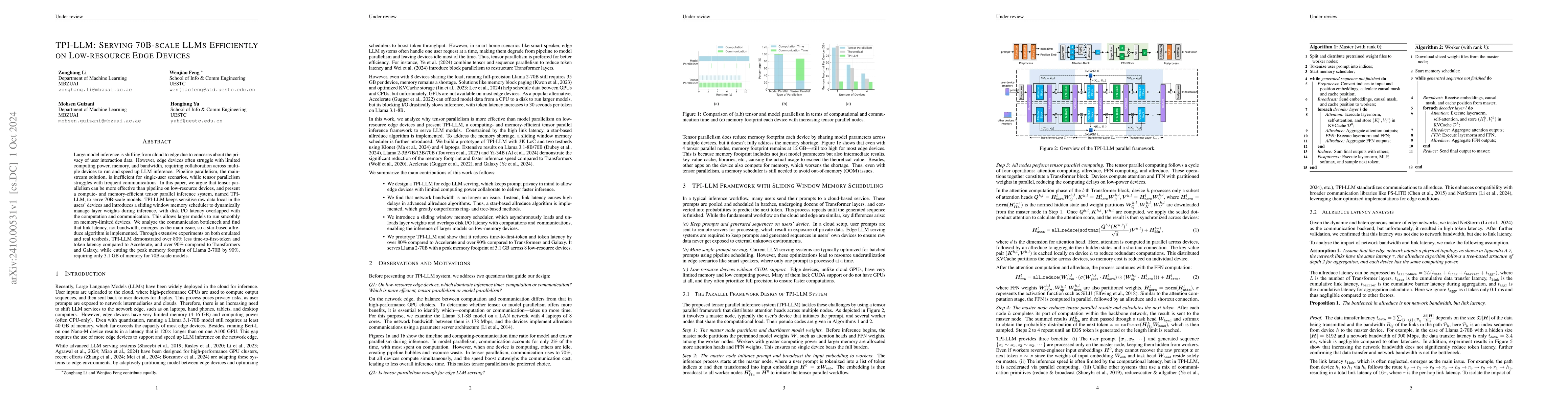 Thumbnail for TPI-LLM: Serving 70B-scale LLMs Efficiently on Low-resource Edge Devices