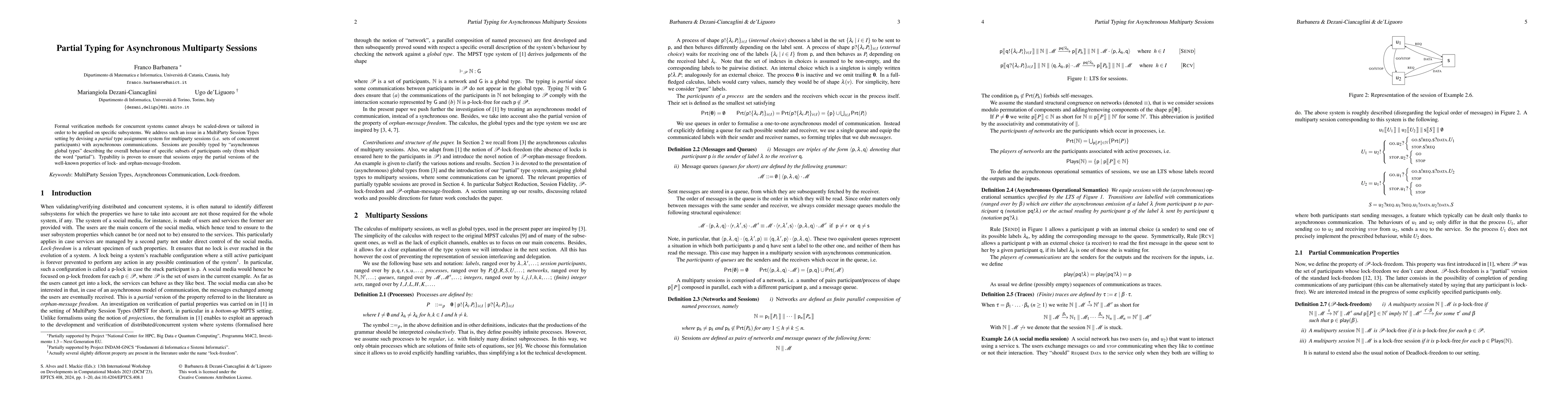 Thumbnail for Partial Typing for Asynchronous Multiparty Sessions