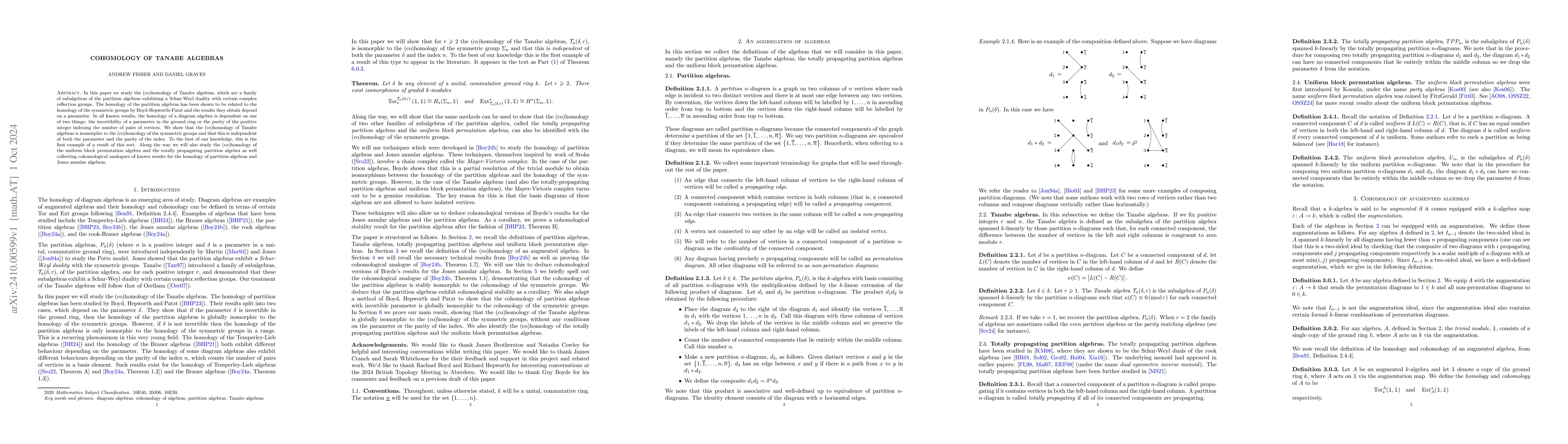 Thumbnail for Cohomology of Tanabe algebras
