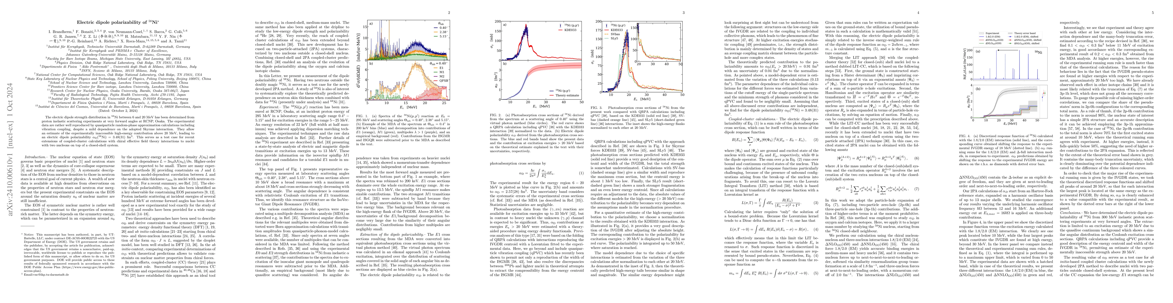 Thumbnail for Electric dipole polarizability of $^{58}$Ni