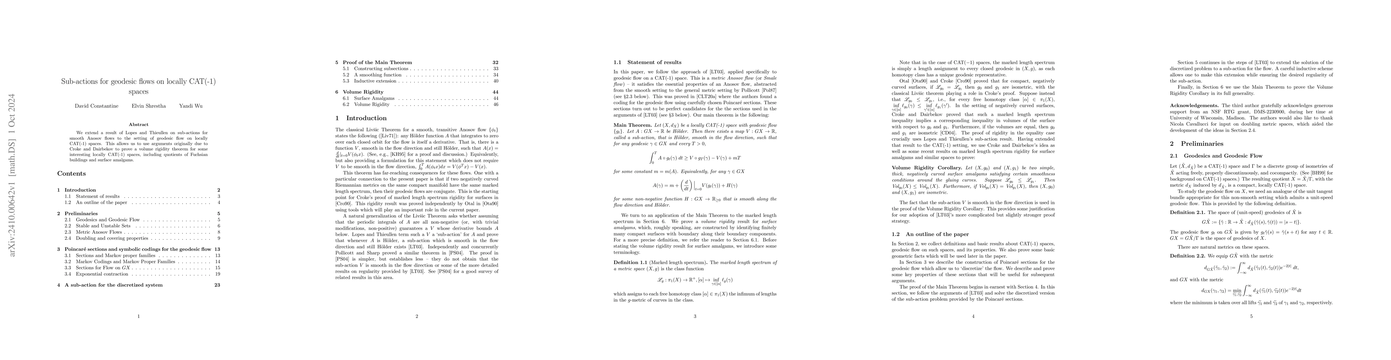 Thumbnail for Sub-actions for geodesic flows on locally CAT(-1) spaces