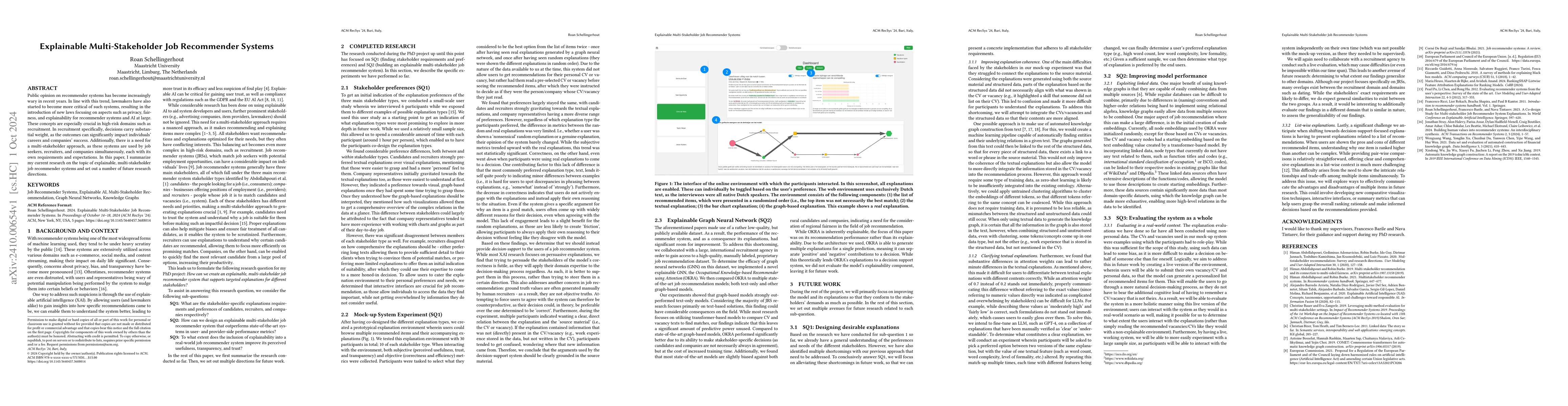Thumbnail for Explainable Multi-Stakeholder Job Recommender Systems