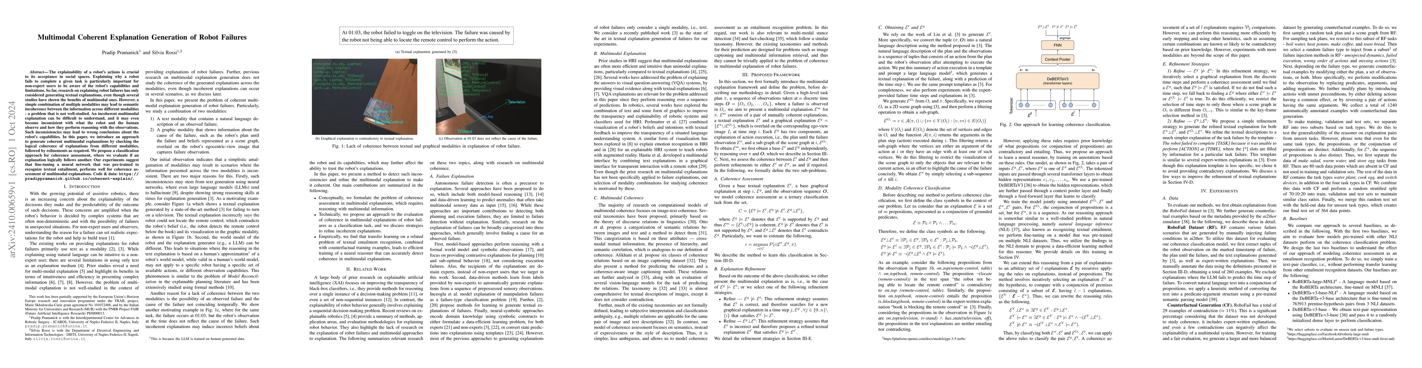 Thumbnail for Multimodal Coherent Explanation Generation of Robot Failures
