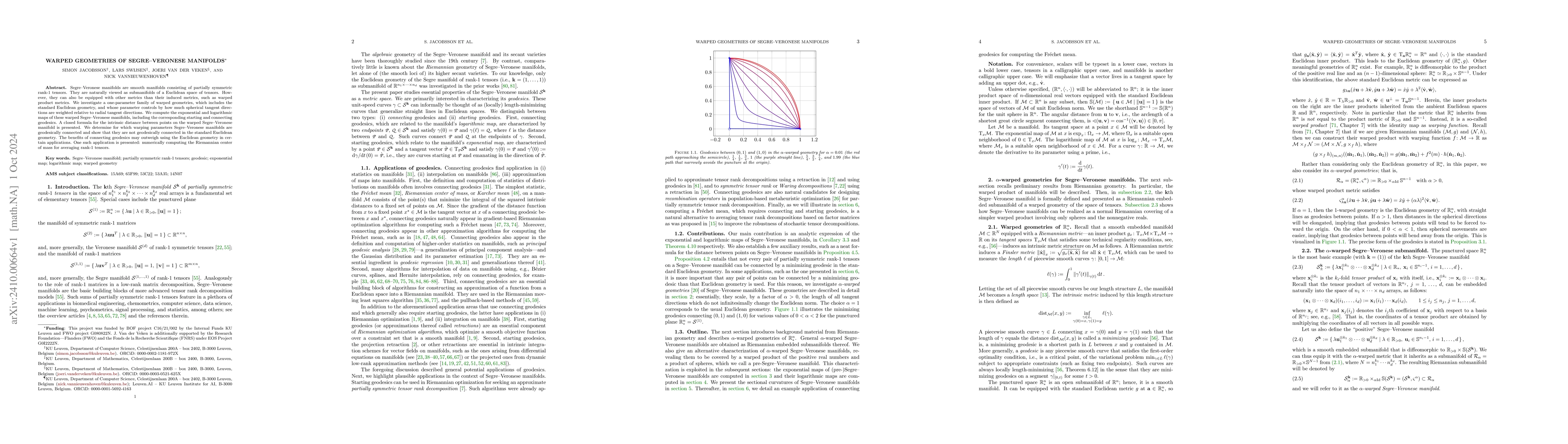Thumbnail for Warped geometries of Segre-Veronese manifolds