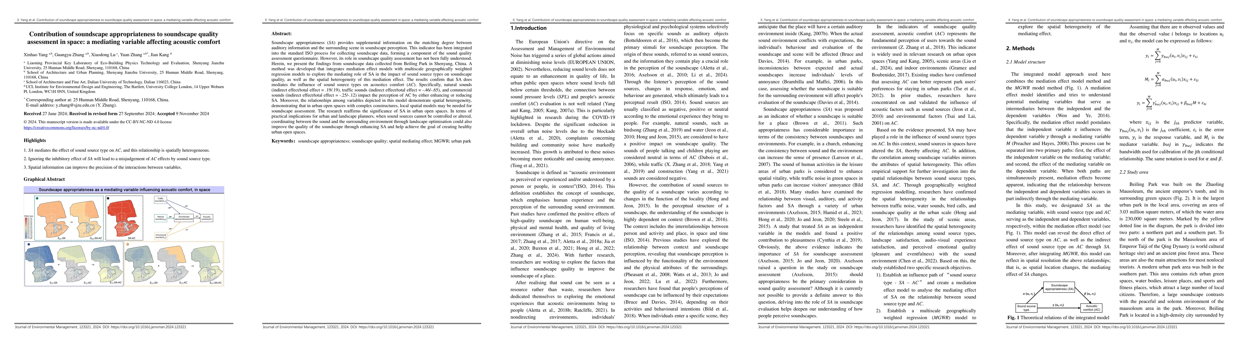 Thumbnail for Contribution of soundscape appropriateness to soundscape quality
  assessment in space: a mediating variable affecting acoustic comfort