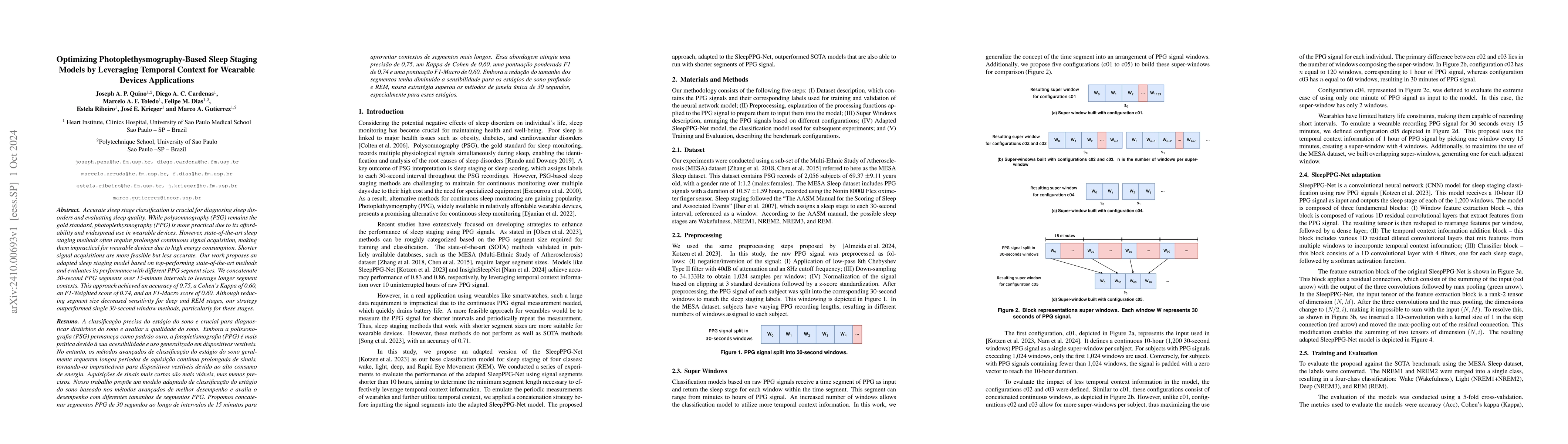Thumbnail for Optimizing Photoplethysmography-Based Sleep Staging Models by Leveraging
  Temporal Context for Wearable Devices Applications