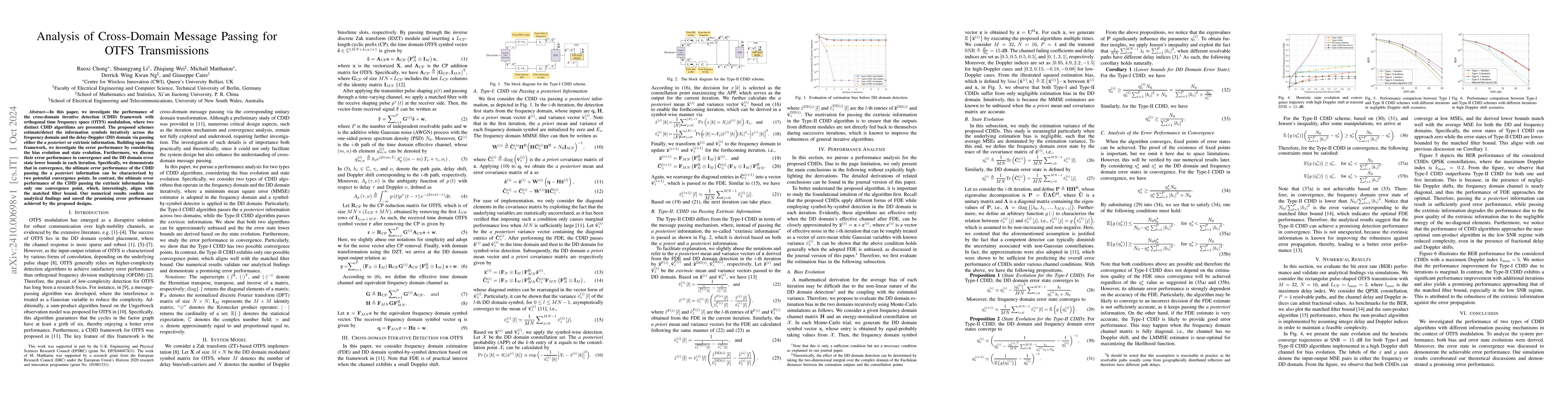 Thumbnail for Analysis of Cross-Domain Message Passing for OTFS Transmissions