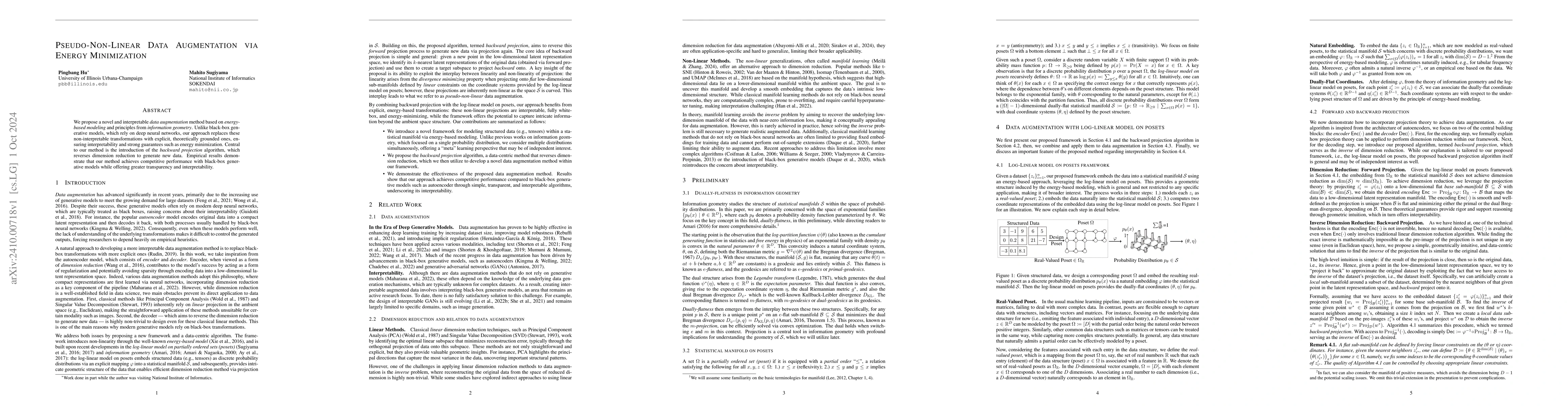 Thumbnail for Pseudo-Non-Linear Data Augmentation via Energy Minimization