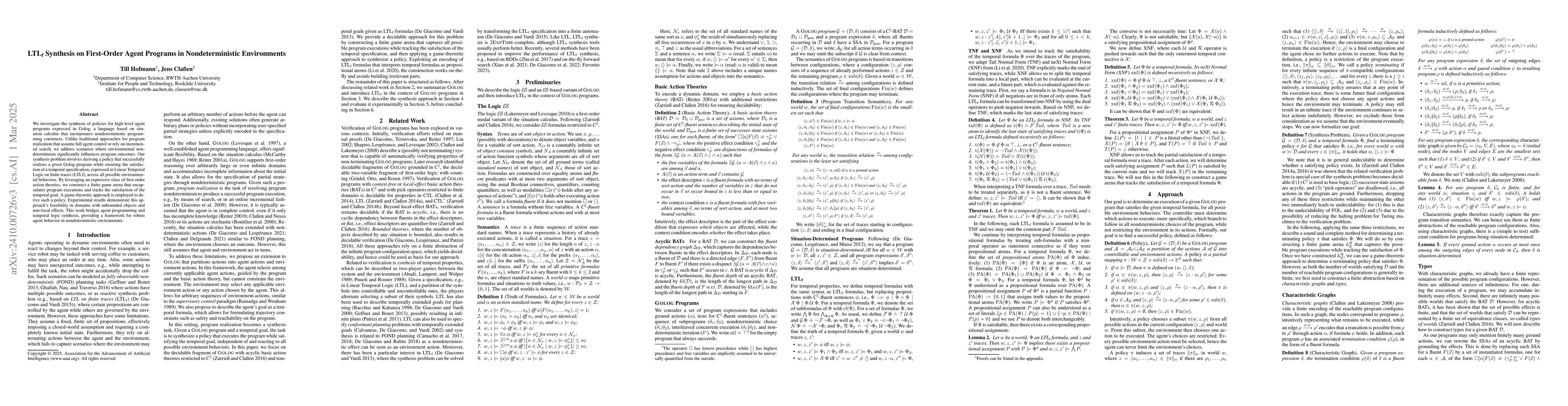 Thumbnail for LTLf Synthesis on First-Order Action Theories